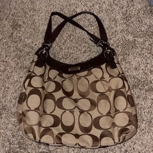 Black and Brown Coach Purse, super spacious inside!